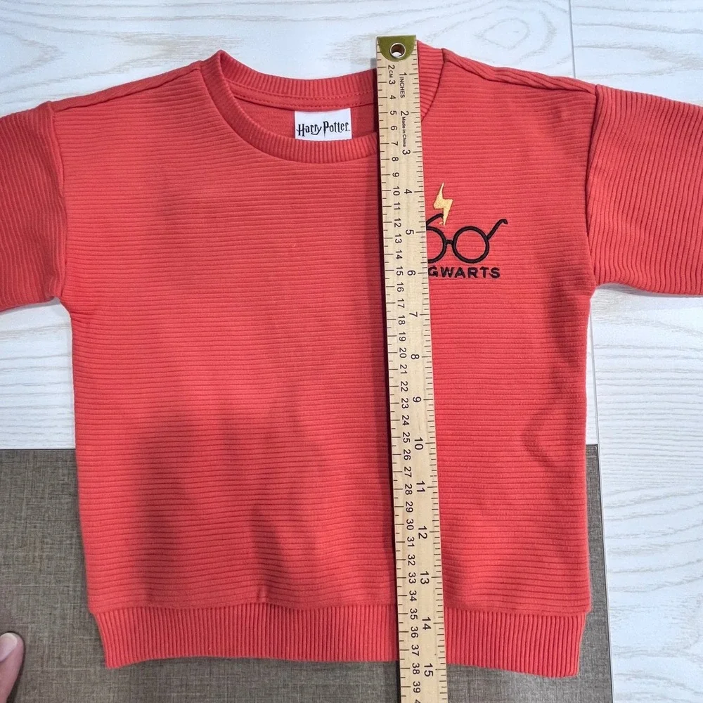 Harry Potter Sweatshirt Joggers Set‎ Kids 24M Red Ribbed Hogwarts Hedwig NEW